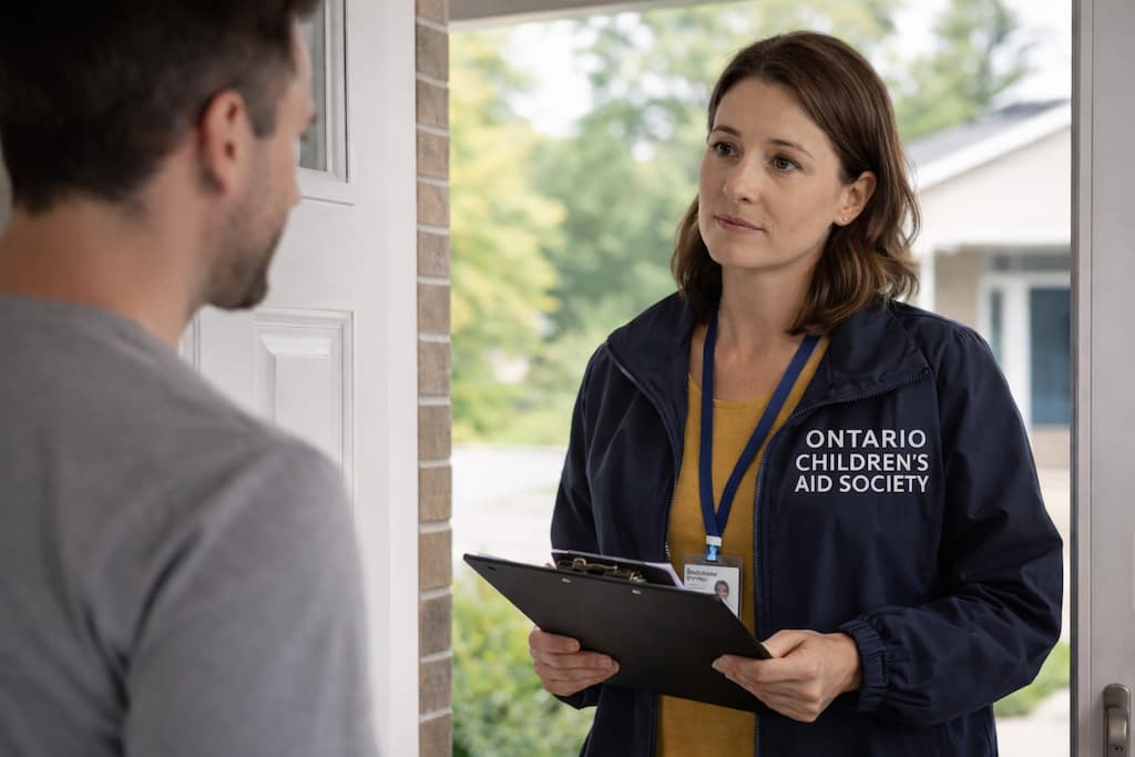 A CAS agent investigating allegations in a custody case.